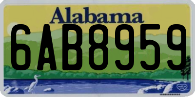 AL license plate 6AB8959