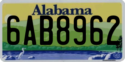 AL license plate 6AB8962