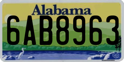 AL license plate 6AB8963