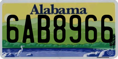 AL license plate 6AB8966