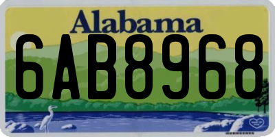AL license plate 6AB8968