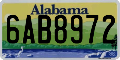 AL license plate 6AB8972