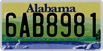 AL license plate 6AB8981