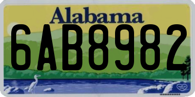 AL license plate 6AB8982