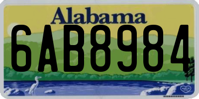 AL license plate 6AB8984