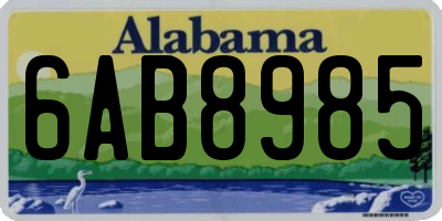AL license plate 6AB8985