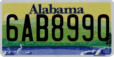 AL license plate 6AB8990