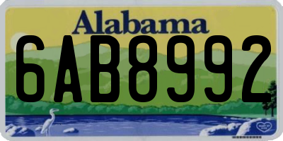 AL license plate 6AB8992