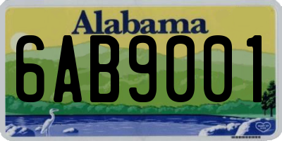 AL license plate 6AB9001