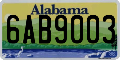 AL license plate 6AB9003