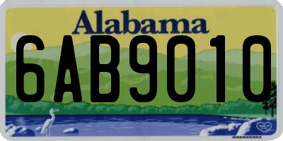 AL license plate 6AB9010