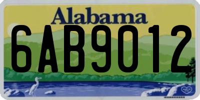 AL license plate 6AB9012