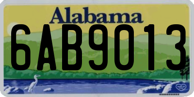 AL license plate 6AB9013