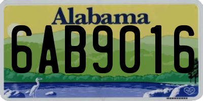 AL license plate 6AB9016