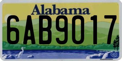 AL license plate 6AB9017