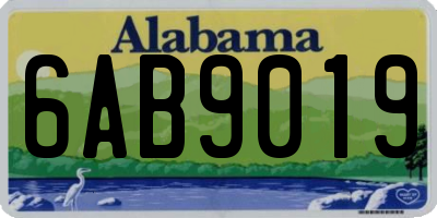 AL license plate 6AB9019