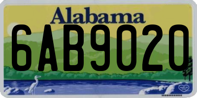 AL license plate 6AB9020