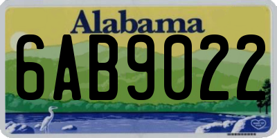AL license plate 6AB9022