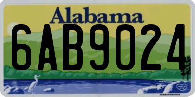 AL license plate 6AB9024
