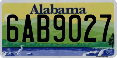 AL license plate 6AB9027