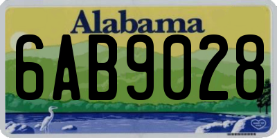 AL license plate 6AB9028