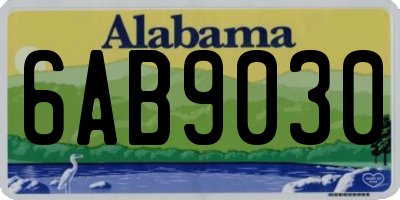 AL license plate 6AB9030