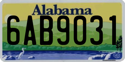 AL license plate 6AB9031