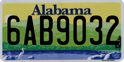 AL license plate 6AB9032