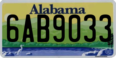 AL license plate 6AB9033