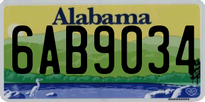 AL license plate 6AB9034