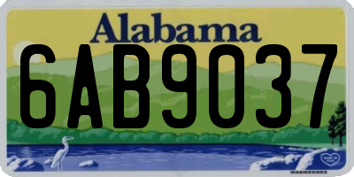 AL license plate 6AB9037