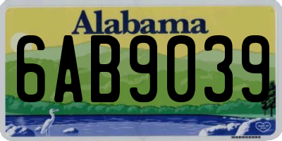 AL license plate 6AB9039