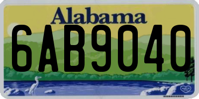 AL license plate 6AB9040
