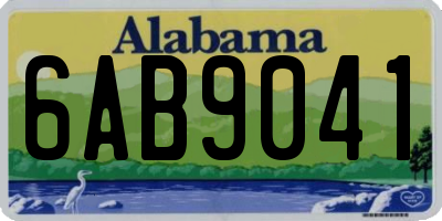 AL license plate 6AB9041