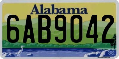 AL license plate 6AB9042