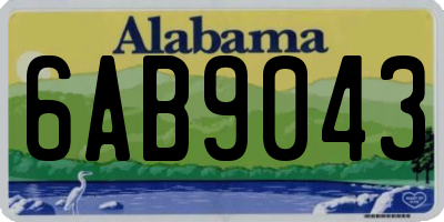 AL license plate 6AB9043