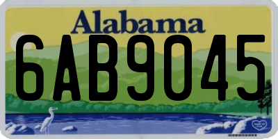 AL license plate 6AB9045