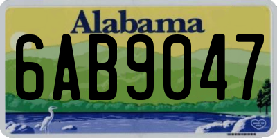 AL license plate 6AB9047