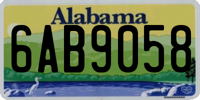 AL license plate 6AB9058