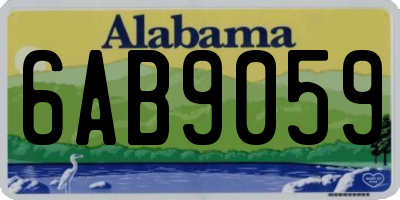 AL license plate 6AB9059