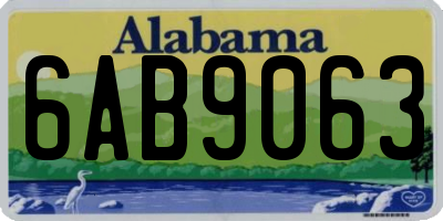 AL license plate 6AB9063