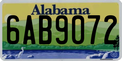 AL license plate 6AB9072