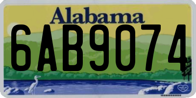 AL license plate 6AB9074