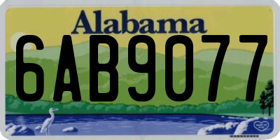 AL license plate 6AB9077
