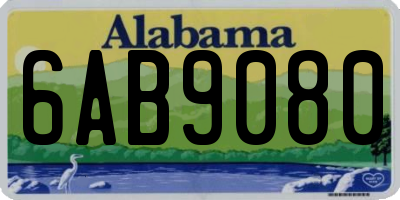 AL license plate 6AB9080