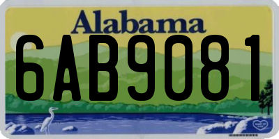 AL license plate 6AB9081