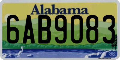 AL license plate 6AB9083