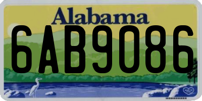 AL license plate 6AB9086