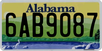 AL license plate 6AB9087