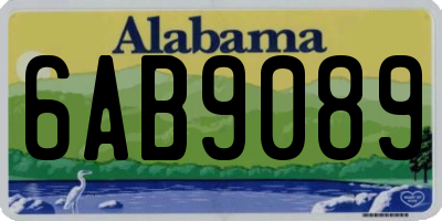 AL license plate 6AB9089